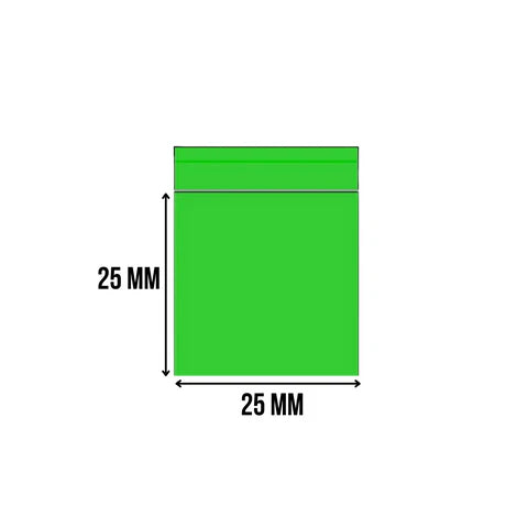 Zip-Lock Bag Groen 25 x 25 mm 1000 stuks