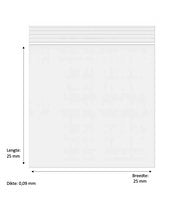 1000x Gripzakjes 25 x 25mm 90 micron transparant